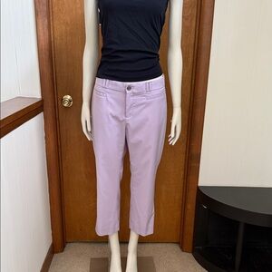 Banana Republic Petite Logan Cropped Lilac Lavender Pant Trouser 2P Gently Worn